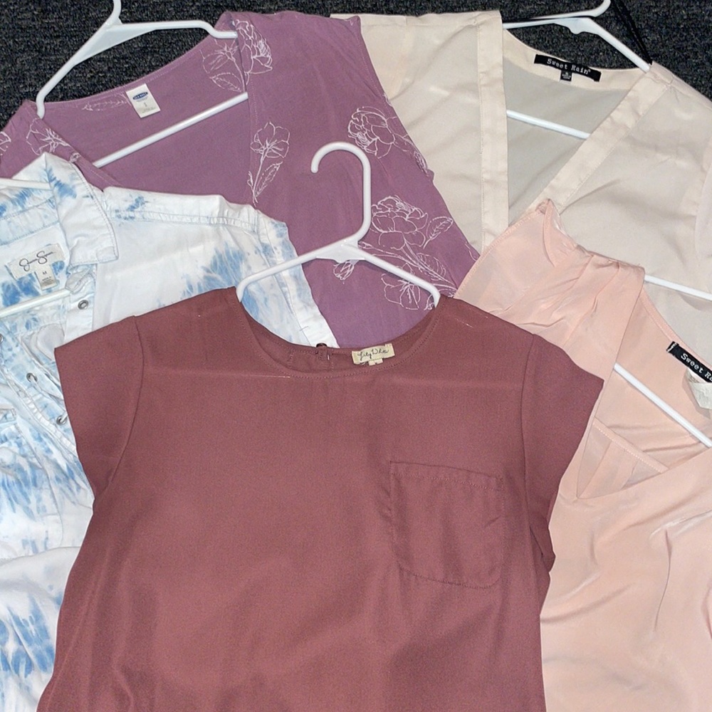 Bundle of blouses tops work shirts size Small and 1 medium